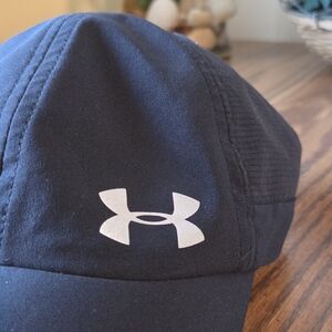 Under Armour Black Cap with White/Silver Logo